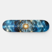 宇宙幾何学曼荼羅 星の宇宙 抽象芸術 スケートボード (横)