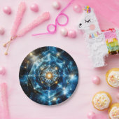 宇宙幾何学曼荼羅 星 ユニバース 抽象画 ペーパープレート (パーティー)