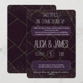 宇宙幾何学結婚の代替占星術 招待状 (正面/裏面)