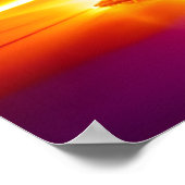 宇宙形成星雲白熱［赤熱］光を放つ銀河系 ポスター (角)