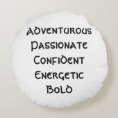 宇宙心地よいクッション：あなたの内のひらを受け入れる ラウンドクッション (裏面)