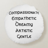 宇宙心地よいクッション：内腹を抱き締める ラウンドクッション (裏面)