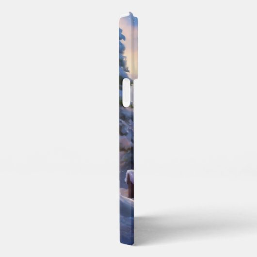 宇宙心地よい:ウルトラ居心地の良い冬の森のクリスマス iPhoneケース (右側面)