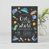 宇宙恐竜がこの世界の銀河系誕生日 招待状 (スタンド正面)