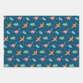 宇宙恐竜子供の誕生日 ラッピングペーパーシート (正面)