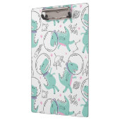 宇宙恐竜、かわいい恐竜、宇宙船、星 クリップボード (左)