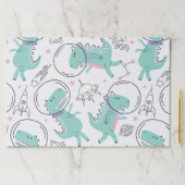 宇宙恐竜、かわいい恐竜、宇宙船、星 ペーパーパッド (インサイチュ)