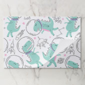 宇宙恐竜、かわいい恐竜、宇宙船、星 ペーパーパッド (折り畳み)