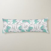 宇宙恐竜、かわいい恐竜、宇宙船、星 ボディピロー (裏面)