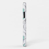 宇宙恐竜、かわいい恐竜、宇宙船、星 Case-Mate iPhoneケース (裏面/右)