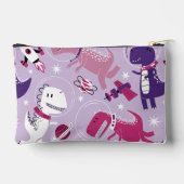 宇宙恐竜、かわいい恐竜、星、宇宙船 アクセサリーポーチ (裏面)