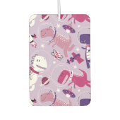 宇宙恐竜、かわいい恐竜、星、宇宙船 カーエアーフレッシュナー (正面)