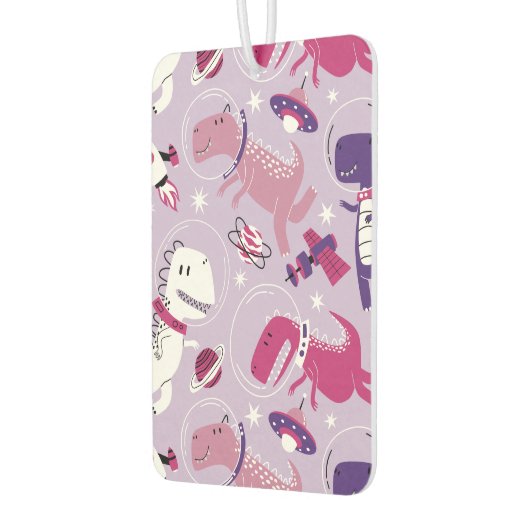 宇宙恐竜、かわいい恐竜、星、宇宙船 カーエアーフレッシュナー (左)