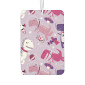 宇宙恐竜、かわいい恐竜、星、宇宙船 カーエアーフレッシュナー (裏面)