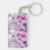 宇宙恐竜、かわいい恐竜、星、宇宙船 キーホルダー (裏面)