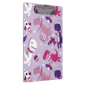 宇宙恐竜、かわいい恐竜、星、宇宙船 クリップボード (右)