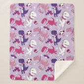 宇宙恐竜、かわいい恐竜、星、宇宙船 シェルパブランケット (正面)