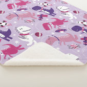 宇宙恐竜、かわいい恐竜、星、宇宙船 シェルパブランケット (3/4)