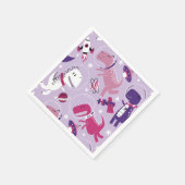 宇宙恐竜、かわいい恐竜、星、宇宙船 スタンダードカクテルナプキン (角)