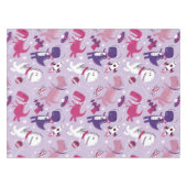 宇宙恐竜、かわいい恐竜、星、宇宙船 テーブルクロス (正面(横))