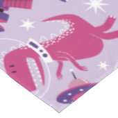 宇宙恐竜、かわいい恐竜、星、宇宙船 テーブルクロス (アングル)