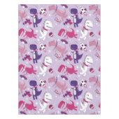 宇宙恐竜、かわいい恐竜、星、宇宙船 テーブルクロス (正面)