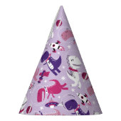 宇宙恐竜、かわいい恐竜、星、宇宙船 パーティーハット (左)