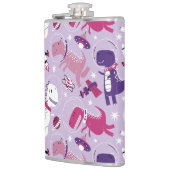 宇宙恐竜、かわいい恐竜、星、宇宙船 フラスク (左)