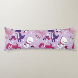 宇宙恐竜、かわいい恐竜、星、宇宙船 ボディピロー