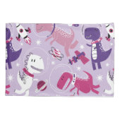 宇宙恐竜、かわいい恐竜、星、宇宙船 枕カバー (裏面)