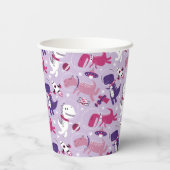 宇宙恐竜、かわいい恐竜、星、宇宙船 紙コップ (裏面)