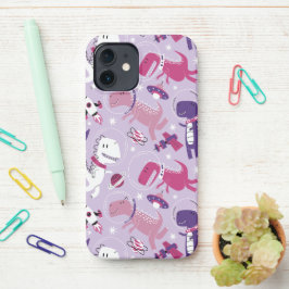 宇宙恐竜、かわいい恐竜、星、宇宙船 iPhone 12ケース