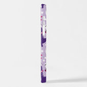 宇宙恐竜、かわいい恐竜、星、宇宙船 iPhoneケース (左側面)