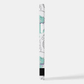 宇宙恐竜、可愛い恐竜、星、あなたの名前 iPhoneケース (右側面)