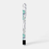 宇宙恐竜、可愛い恐竜、星、あなたの名前 iPhone 16ケース (右側面)