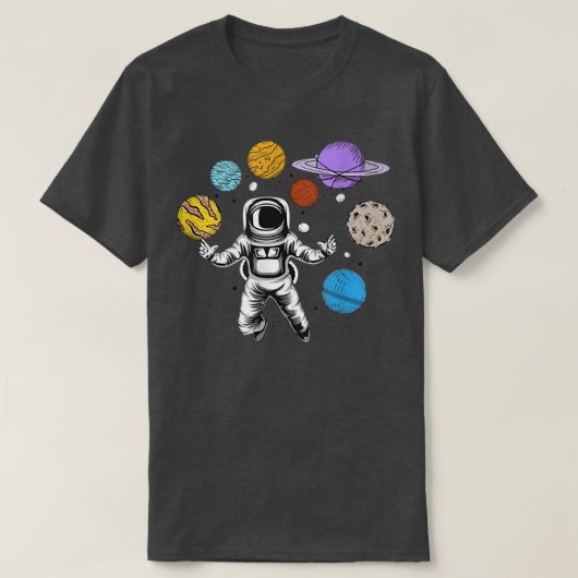 宇宙惑星おもしろいシス太陽のテム Tシャツ (デザイン正面)