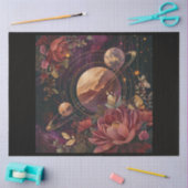 宇宙惑星と結晶シリーズデザイン1 薄葉紙 (クラフト)