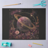 宇宙惑星と結晶シリーズデザイン1 薄葉紙 (クラフト)