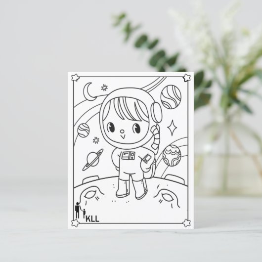 宇宙惑星の探査カラーリングページ (スタンド正面)