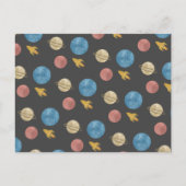 宇宙惑星の水色4th誕生日の写真 ポストカード