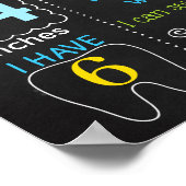 宇宙惑星は宇宙の星誕生日チョークボード ポスター (角)