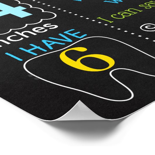 宇宙惑星は宇宙の星誕生日チョークボード ポスター (角)