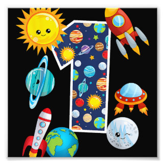 宇宙惑星ガイド1歳1歳の誕生日P フォトプリント