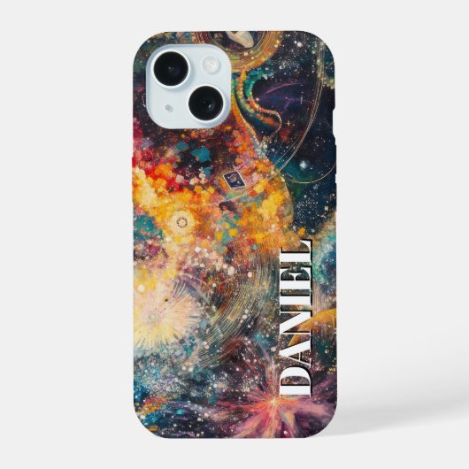宇宙惑星スペースマルチカラーケース iPhone 15ケース (裏面)