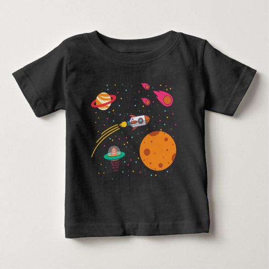 宇宙惑星トドラーTシャツ ベビーTシャツ (正面)