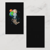 宇宙惑星バルーン誕生日宇宙飛行士 名刺 (正面/裏面)