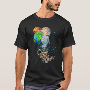 宇宙惑星バルーン誕生日宇宙飛行士 Tシャツ