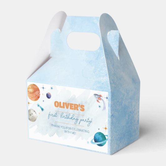 宇宙惑星バースデーパーティーお願いボックス フェイバーボックス (正面サイド)