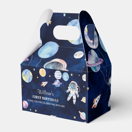 宇宙惑星バースデーパーティーお願いボックス フェイバーボックス (裏面サイド)