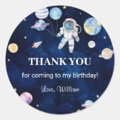宇宙惑星バースデーパーティークラシックラウンドS ラウンドシール (正面)